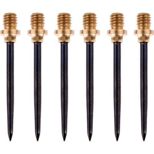 12Packs Replacement Darts Steel Tip 2BA Thread Converter Points Tools Black