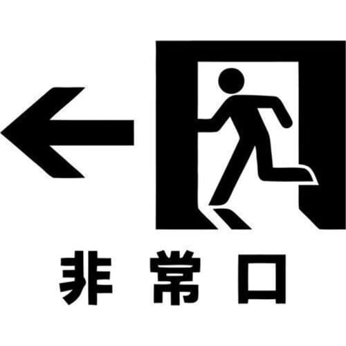 15*11.5cm Japanese Exit Sign Home Decor Car Truck Window Vinyl Car Wrap Decal Car Accessories Sticker