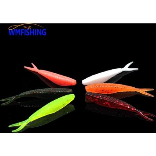 20Pcs/Lot Fishing Lures 60mm 1.5g Wobblers Carp Fishing Soft Bait Swimbait Tail Grub Lures Silicone Artificial Fishing Tackle