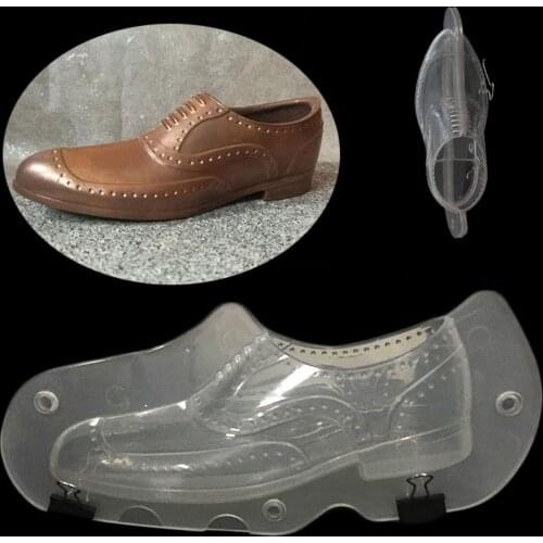 DIY 3D Mens Shoes Shape Polycarbonate Jelly Plastic Chocolate Mold Candy Ice Mould