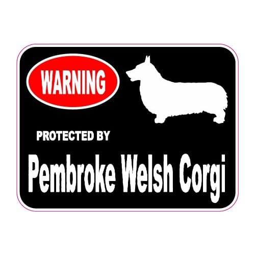 Aliauto 2 X Car Sticker Protected By Pembroke Welsh Corgi Dog Decal Cover Scratches for Volkswagen Renault Opel ,15cm*11cm