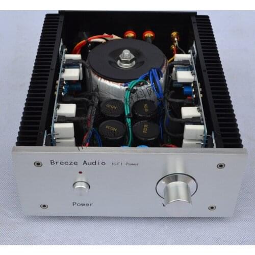 AM-60 AC220V DIY fever class AB ON NJW0302 / NJW0281 amplifier 100W*2 transistor amplifier