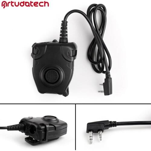 Artudatech 1Pcs Z Tactical Peltor PTT Headset For TYT F8 TG-K4AT TK-3107 BF-5118 Radio