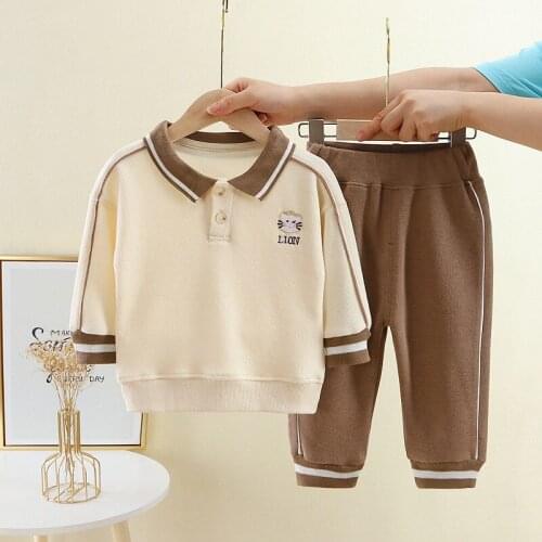 LZH 2021 Long Sleeve Trousers 2Pcs Outfit Clothing For Boys Autumn Childrens Suit Toddler Kids Clothes Girl Suit 1 2 3 4 5 Year