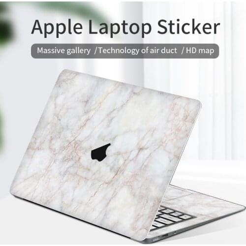 Marble Cover Laptop Sticker DIY Simple Notebook Skin Easy To Stick Waterproof Precision Cut Protective Film for A1278/A1465 etc