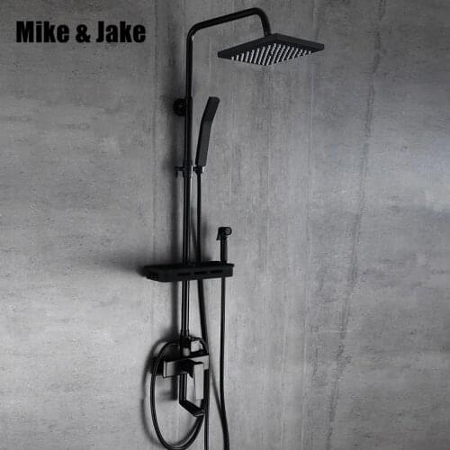 Four function Black shower set with bidet shower bathroom bidet shower set black Bathtub black bidet shower set MJ98888