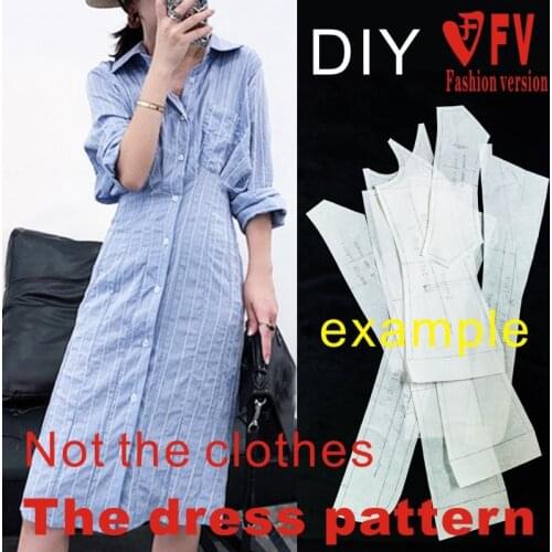 Design sense skirt pattern shirt dress clothing cutting drawings BLQ-448