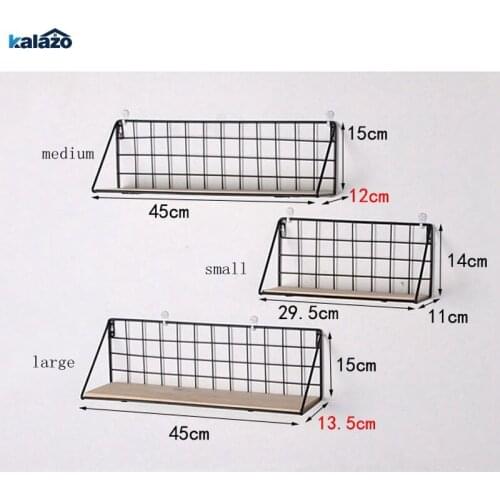 Wooden Iron Wall Shelf Wall Mounted Storage Rack Organization For Bedroom Kitchen Home Decor Kid Room DIY Wall Decoration Holder