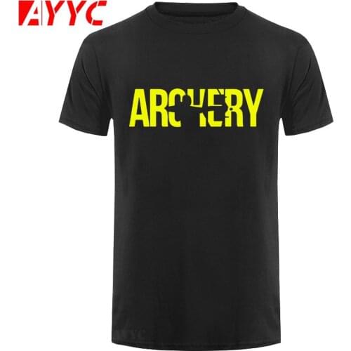 AYYC T-Shirt Tshirt Archery T Shirt Men Short Sleeve Fashion Cotton Archery Printed T-Shirt Men High Quality Brand Clothing Tops