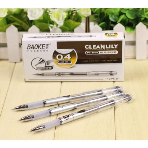 0.4 mm Gel Pen Carbon Black Ink business pen Fine Point PC1568 Neutral pen 3 pieces