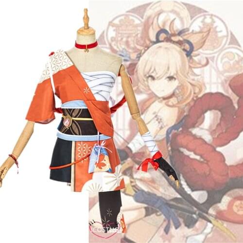 Genshin Impact Yoimiya Cosplay Costume Carnival Halloween Women Hot Game Lolita Japan Style Outfit Cosplay Clothes