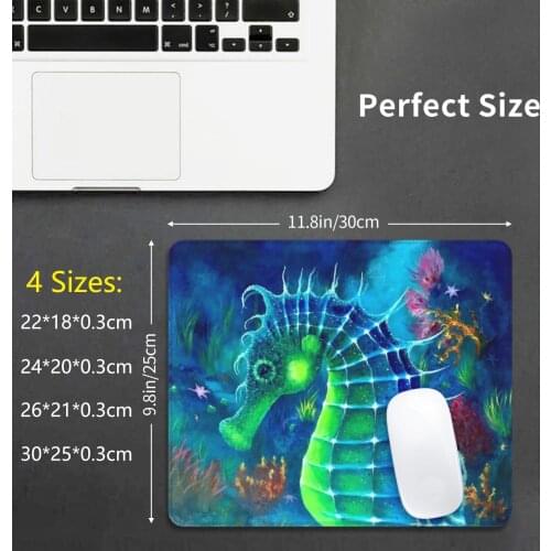 Seahorse Mouse Pad DIY Print Seahorse Seahorses Sea Life Ocean Marine Animals Sea Animals