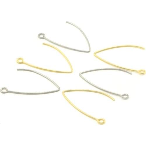 20pcs 30mm 40mm Ear Hooks Stainless Steel French-style Ear Hook DIY Fashion Earring Accessories Jewelry Making Findings Not Fade