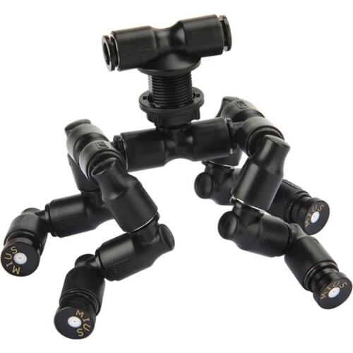 MIUS Reptiles Fogger Mist Sprinkler Rainforest Tank 360 Adjustable Aquarium Aquatic Pet Cooling System,B