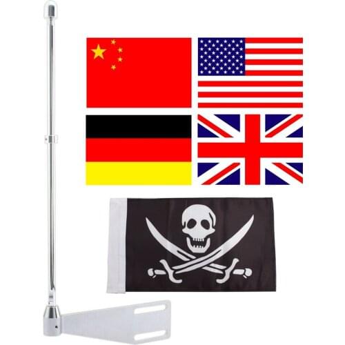 Motorcycle Chrome Luggage Rack Mount Flag Pole For Indian Chief Roadmaster Free Shopping