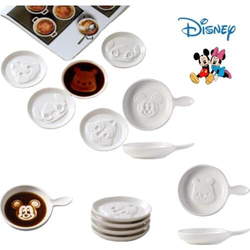 New Disney Mickey Mouse Cute Ceramic Seasoning Dish Stitch Cartoon Anime Home Creative Sauce Dish Small Dish Kitchen Tableware