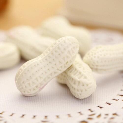6 Pcs / Pack New Cute Kawaii Peanut Rubber Eraser Lovely Korean School Stationery Children Cartoon Supplies For Kids V7A9
