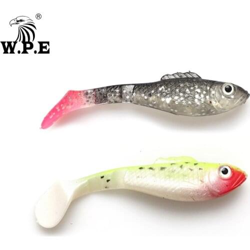 W.P.E NEW Soft Lure 1pcs 8cm/10cm 5.9g/12.5g Silicone Lure Rubber Soft Body jig Bait Swim Bait Fishing Tackle Bass Fishing Lure