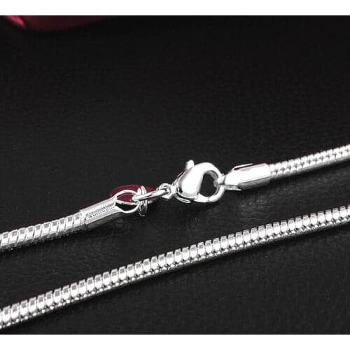 New Arrivals Women 3MM Full Sideways Silver Necklace 925 Sterling Silver Fashion Jewelry Women Men Link Chain Necklace X04