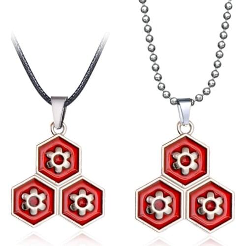 Hot Anime Inuyasha Necklace Sesshoumaru Logo Pendant Choker Bead Necklaces Men Women Cosplay Jewelry Gifts