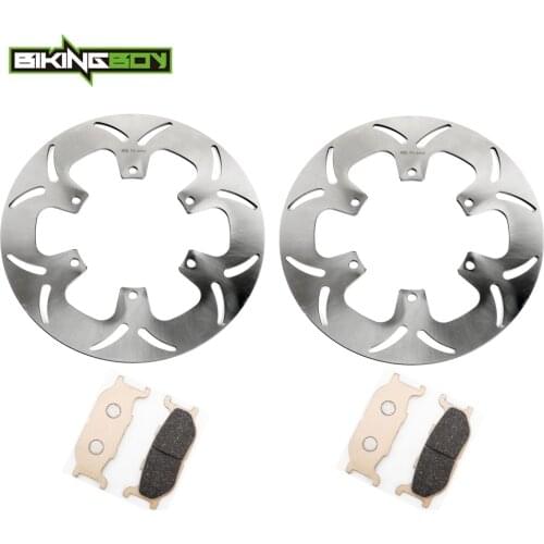 BIKINGBOY Front Brake Discs Disks Rotors + Pads For Yamaha XVZ 1300 Royal Star Midnight Venture 2002 2003 2004 2005 2006 2007