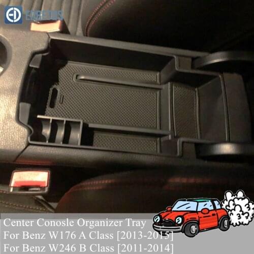 For Benz W176 A Class A180 A200 A220 A250 A45 AMG CLA GLA and Benz W246 B Class Center Conosle Organizer Tray Armrest Box