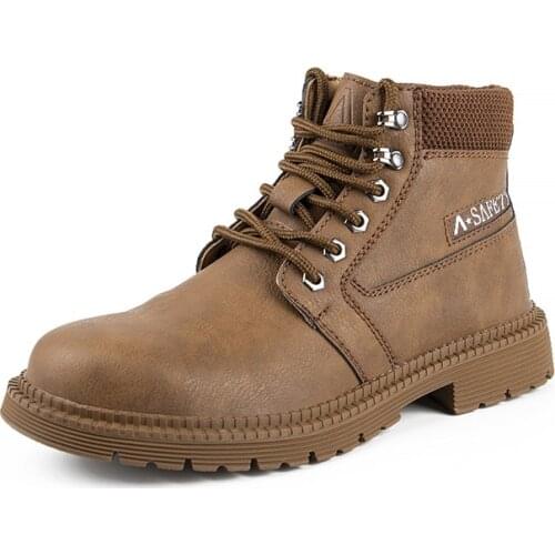 Indestructible Shoes Mens Safety Work Shoelaces Steel Toe Cap Puncture-proof Boots Light And Breathable High-top Non-slip