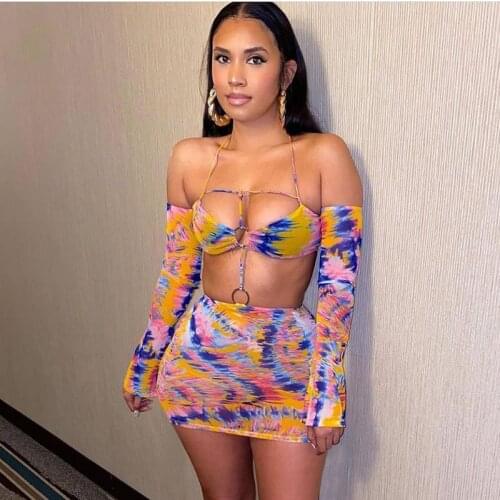 Sexy Women Dress Off Shoulder Hollow Out Print Strapless Party Night Clubwear Summer Dresses For Women
