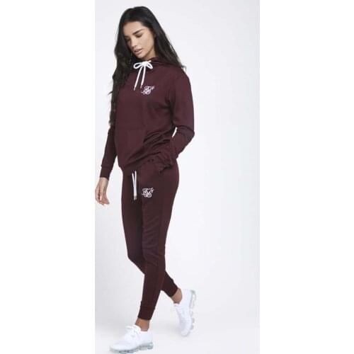 SikSilk Poly Tricot Hoodie - Burgundy