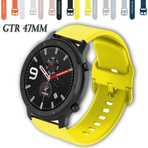 Silicone Watch Band Strap For Xiaomi Huami Amazfit GTR 47mm Sport 3 Stratos Pace 2 Replacement Bracelet 22mm Watchband Wristband