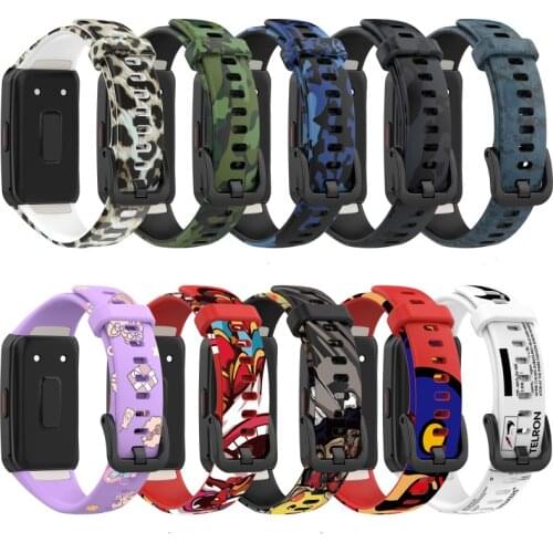 Silicone Watchband For Huawei Honor Band 6 SmartWatch Wristband printing Replacement For Huawei Band 6/6 Pro Strap Bracelet Band