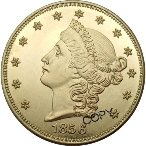 United States 1856 1856 O 1856 S Liberty Head Double Eagle Value Twenty Dollars Gold Brass replica coins