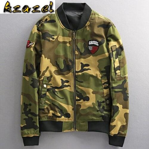 Spring Casual Fashion Camouflage Air Man Jackets and Coats European and American Style Military Jacket Male Streetwear XXXL A543