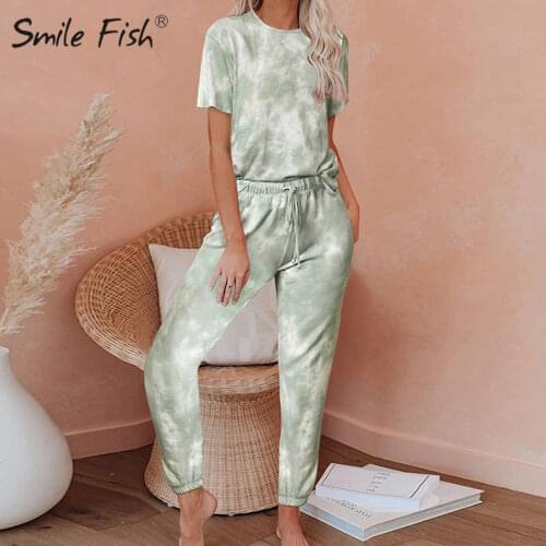 Drawstring Pants Short Tops 2 Pieces Tracksuits Two Pieces Sets Homewear 2020 Summer Women Short Sleeve Leisure Suits Sets G1647