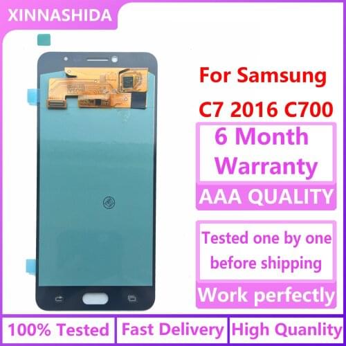 Phone LCD For Samsung Galaxy C7 C7000 SM-C7000 Super AMOLED Lcd Display Touch Screen Digitizer Assembly