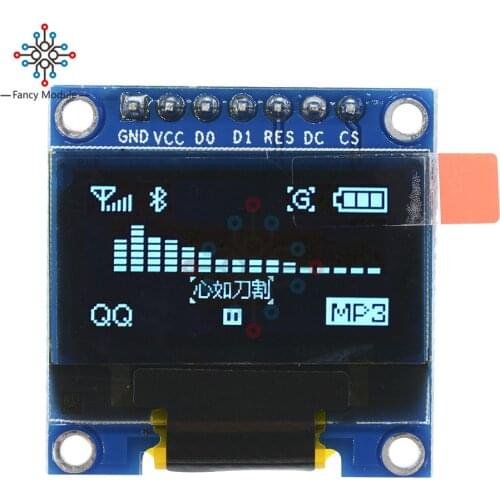 0.96" 0.96 Inch Blue OLED Module 128X64 OLED LCD LED Display Module For Arduino IIC I2C Communicate DC 3V-5V SPI Serial Module
