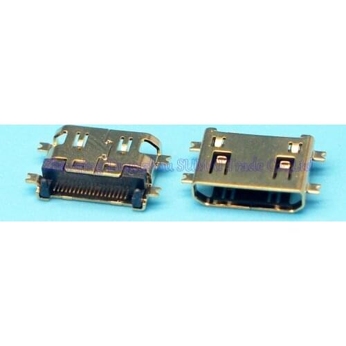 10pcs mini HDMI 19pin female plug socket jack connector,4 foot SMT and sink board for HD TV Interface free shipping