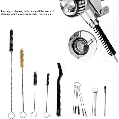 17pcs/set Car Detail Cleanning Nylon Tube Brushes Straw Set For Glasses / Keyboards / Jewelry Cleaning Brushes Clean Tools