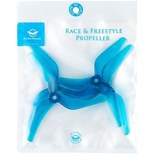 2Pairs AZURE POWER LCP 5140 5.1X4X3 3-Blade PC Propeller LIGHT CONTROL PROPS for RC FPV Racing Freestyle 5inch 5.1inch Drones
