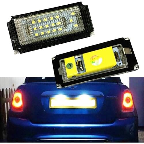 2Pcs Car led coche Mini LED Licenses Plate Light Lamp for B-MW Mini Cooper R50 R52 R53 лампочки для авто светодиодные лампочки