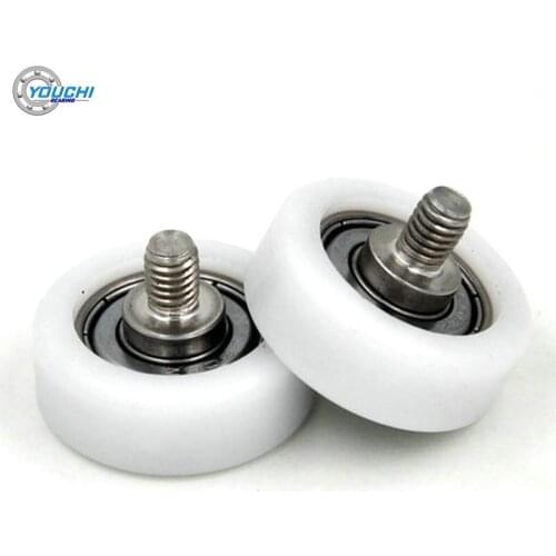 2pc OD 30mm Plastic Bearing With 608Z BS60830-11C2L10M8 POM Covered Rollers With Screw M8 Sliding Door and Window Guide Pulleys