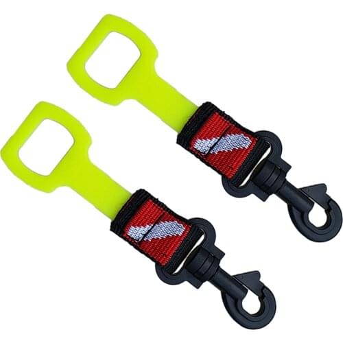 2Pcs/Set Scuba Diving Regulator Octopus Holder with 2.5cm Webbing and Plastic Clip - Underwater Equipment Accessories