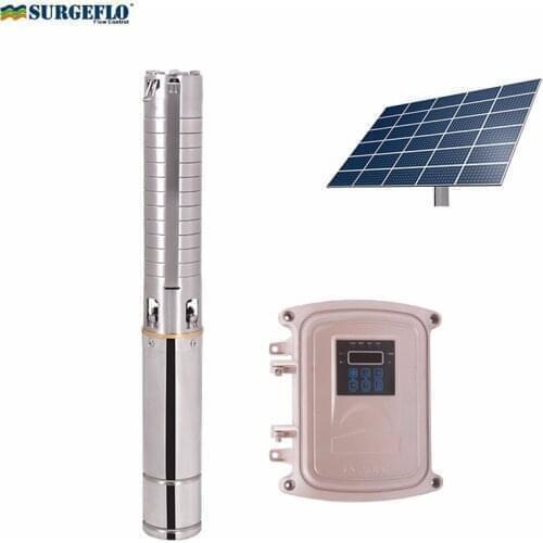 203m 4800L Brushless permanent magnet synchronous motor solar powered submersible water pump solar inverter pump