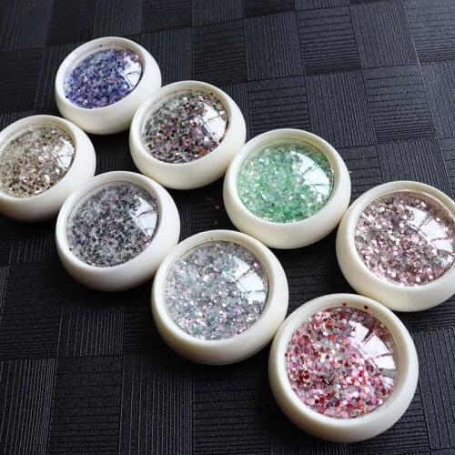 8Box/set Holographic Nail Glitter Mix Strip&Hexagon Flakes(0.2mm+2mm+3mm) 3D Mermaid Mirror Paillette Pigment Glitter hm