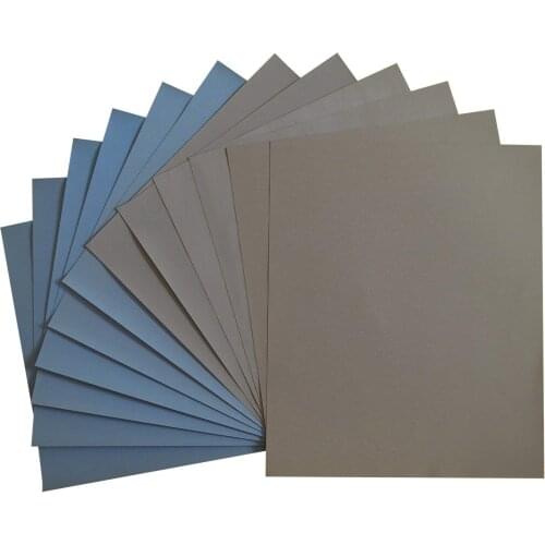 Grit 1500 2000 2500 3000 5000 7000 High Precision Polishing Sanding Wet/dry Abrasive Sandpaper Sheets - Germany, Pack of 12 Reta
