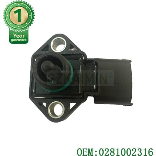 OEM 0281002316 82017873 4893924 Intake Air Manifold Pressure Map Sensor For Ford F-250 3.9 4Cil Fits DAF USA IVECO 1992