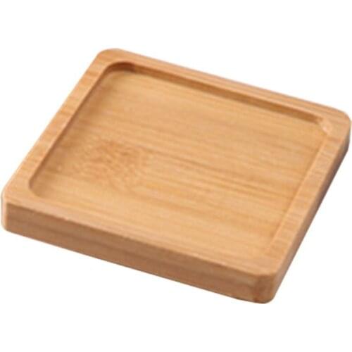Bonsai Flower Pot Holder Fleshy Cushion Wooden Tray Planter Vase Mat Stand Home