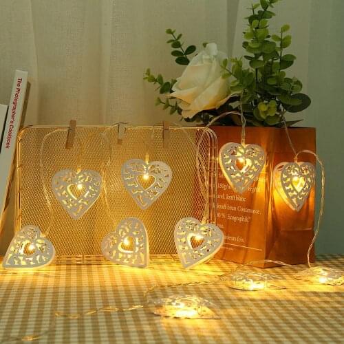 Maple Leaf Filbert Heart Lighting Strings 10 LED Christmas Mini Light Garland 2m Bedroom Household Decoration Lighting