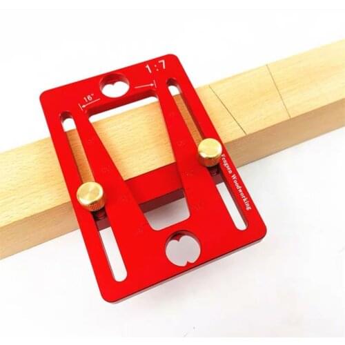 Carpentry Dovetail Gauge Aluminum Alloy Tenon Marker Industrial Pitch Drawing Line template Board Decoration Woodworking Tools