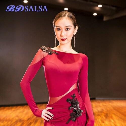 Latin Dance Costume Female Adult New 2020 Top Practice Clothes Dress DA 936 Rumba Chacha Samba Cowboy Bullfighting Hot FOR GIR